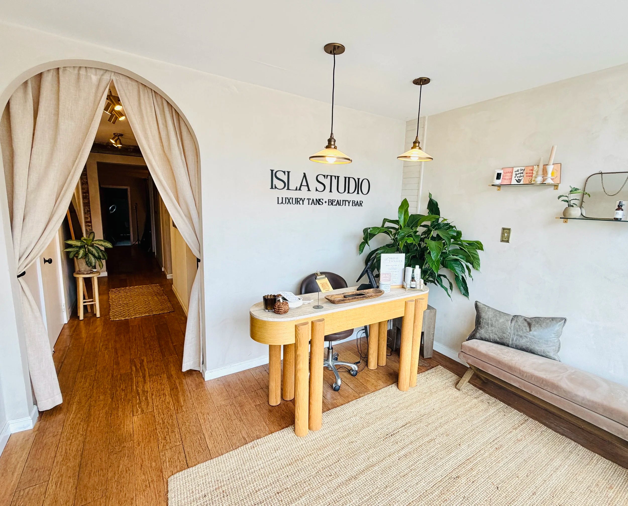 Salon interior at Isla Studio + Hair Co., Newtown Square PA
